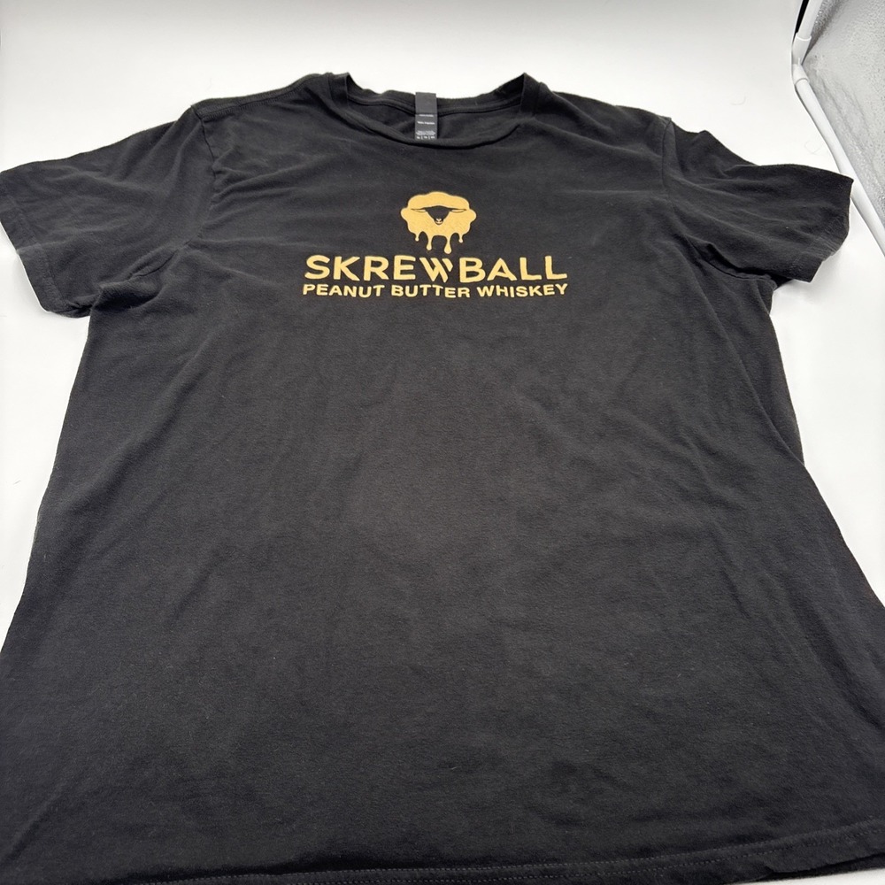 Skrewball Peanut Butter Whiskey T-shirt Mens Size XL Bar Bartender 100% Cotton